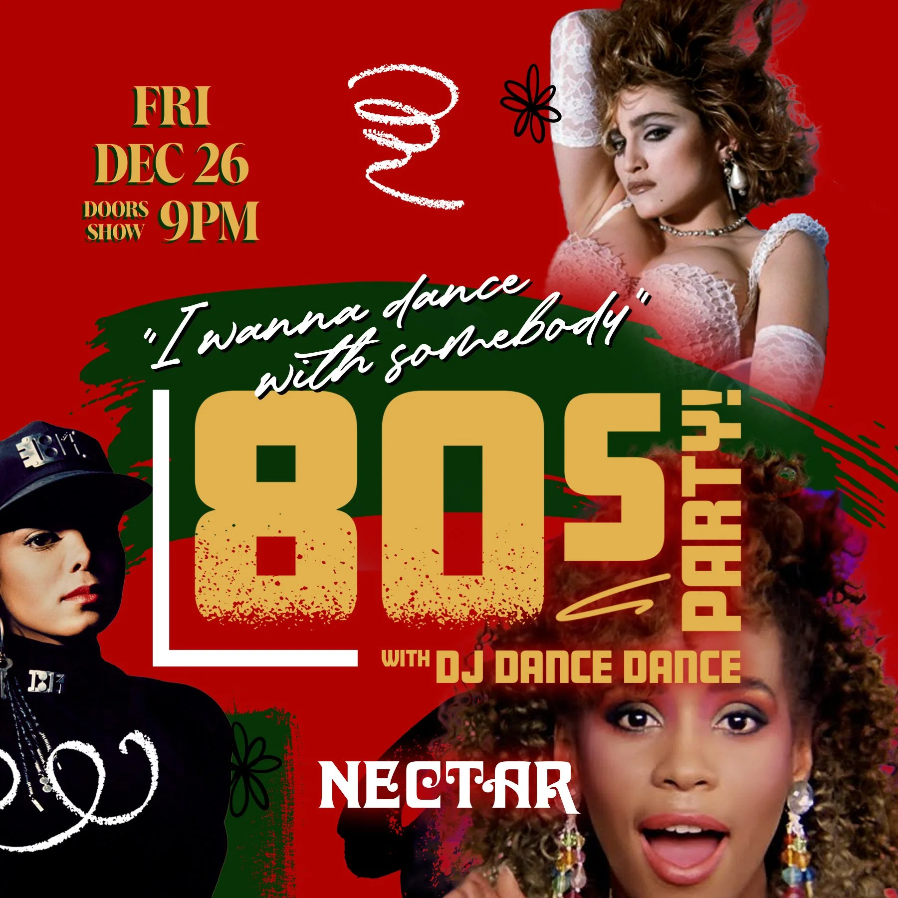 DJ NIGHT ONLY - I Wanna Dance With Somebody 80s Party - Nectar